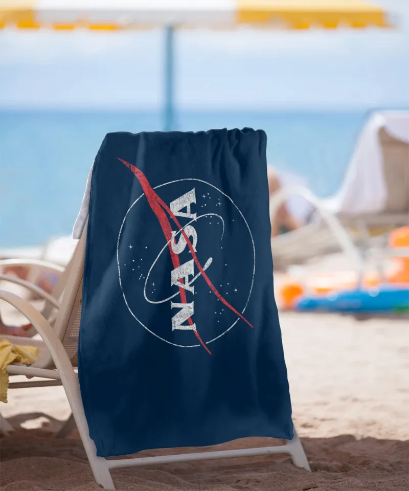 NASA Distressed Logo Officially Licensed Beach Towel 30"x60"