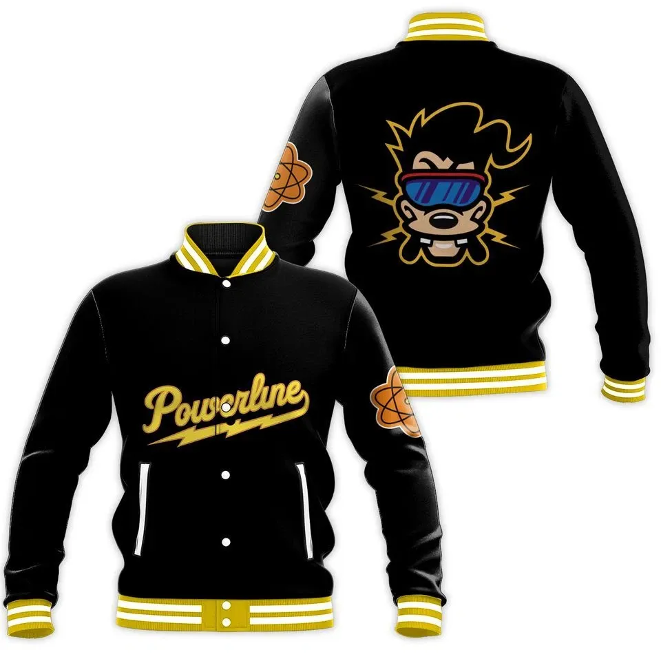 Powerline and Youth Baseball Jacket, Unisex Varsity Baseball Jacket
