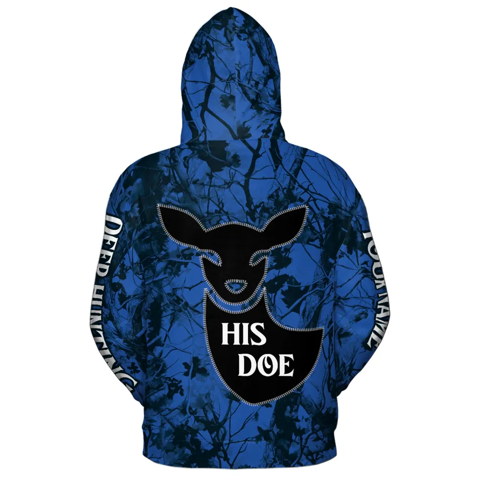 Personalized Deer Couple Hoodie 3D, Deer Lover Hunting Hoodie