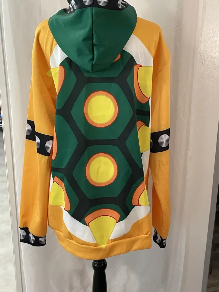 Gearhumans Men’s 3D Bowser Hoodie Apparel Pullover XL