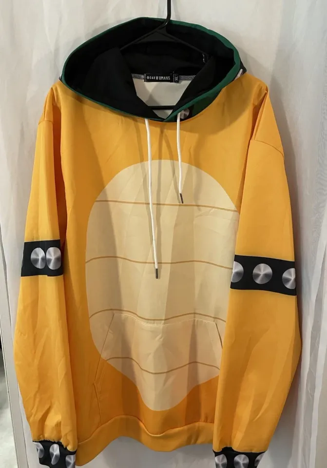 Gearhumans Men’s 3D Bowser Hoodie Apparel Pullover XL