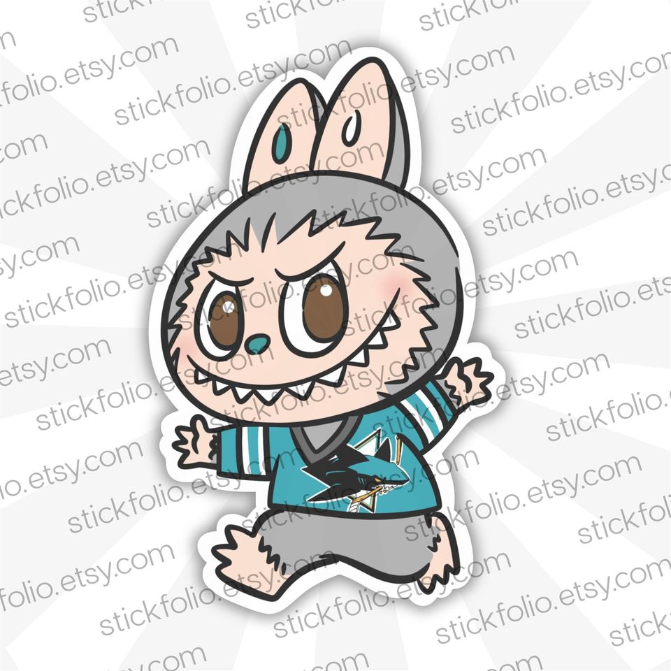 San Jose Sharks Labubu Sticker