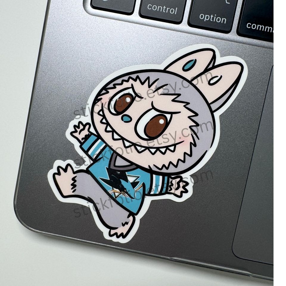San Jose Sharks Labubu Sticker