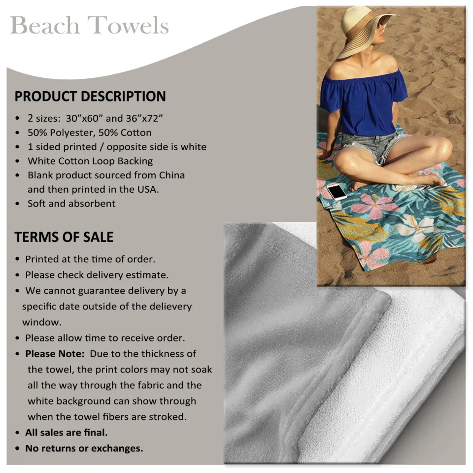 Citrus Fruit Beach Towel #1, Summer Lemon Lime Orange Pool Towel