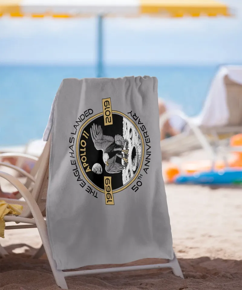 NASA Apollo Circle 50Th Officially Licensed Beach Towel 30"x60"