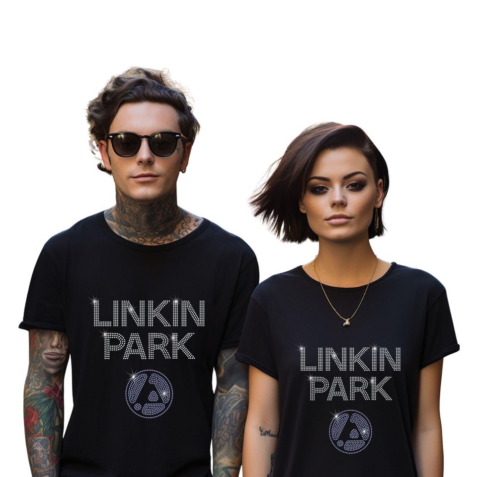 Hand-Placed Rhinestone Rock Vibes T-Shirt