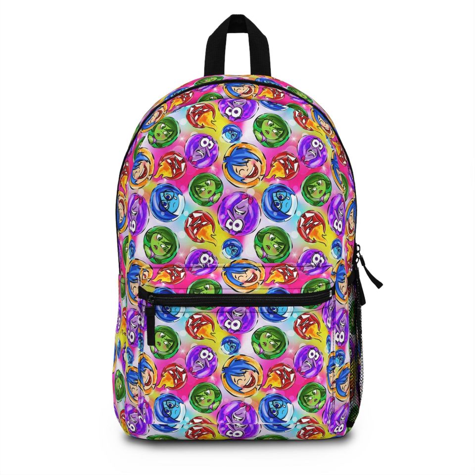 Inside Out Pixar Inspired - Backpack with Multiple Pockets