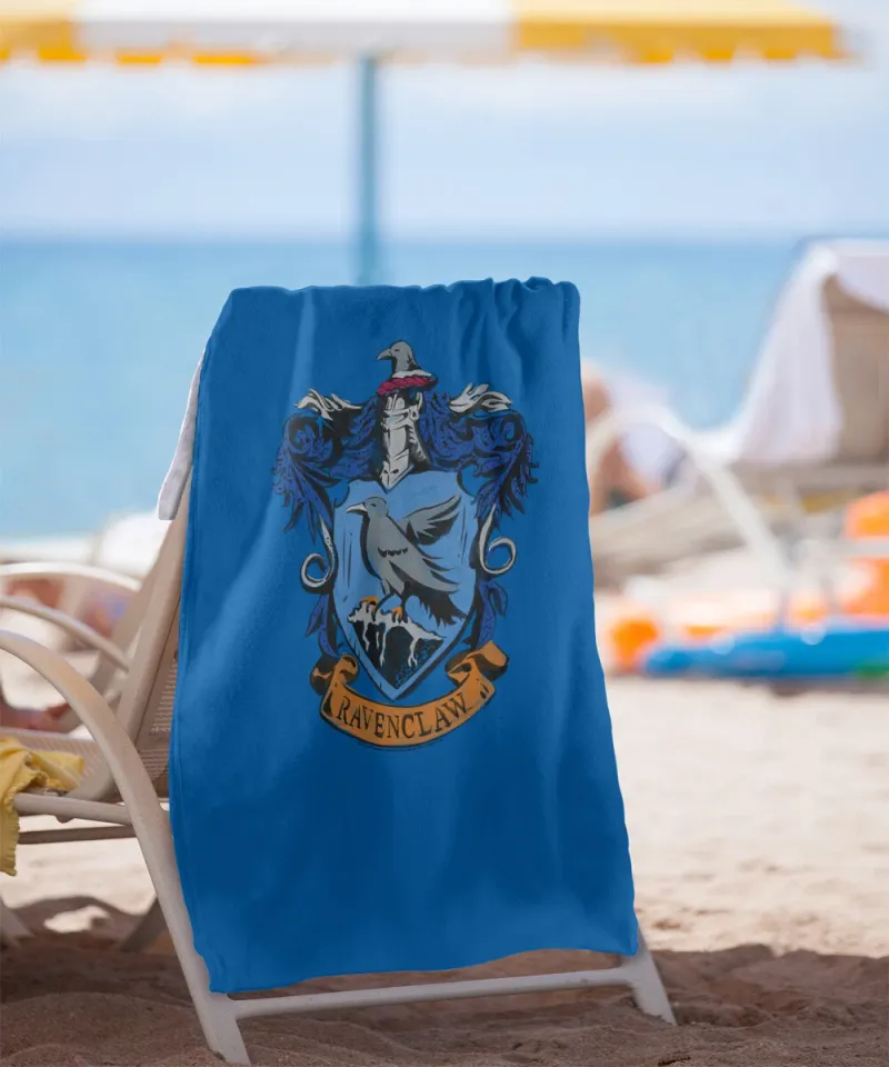 Harry Potter Drawn Ravenclaw Crest Officially Licensed Beach Towel 30"x60"
