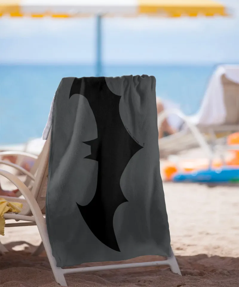 Batman Hush Logo Grey Officially Licensed Beach Towel 30"x60"