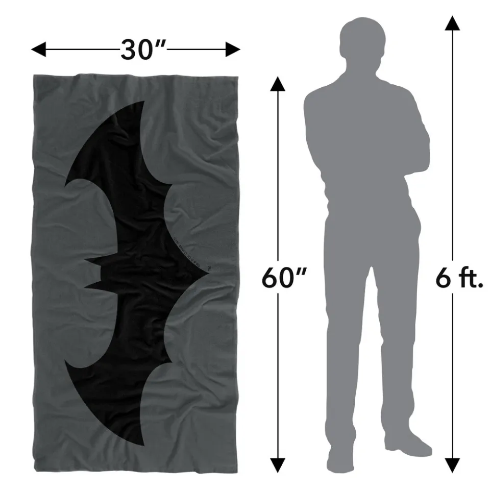 Batman Hush Logo Grey Officially Licensed Beach Towel 30"x60"
