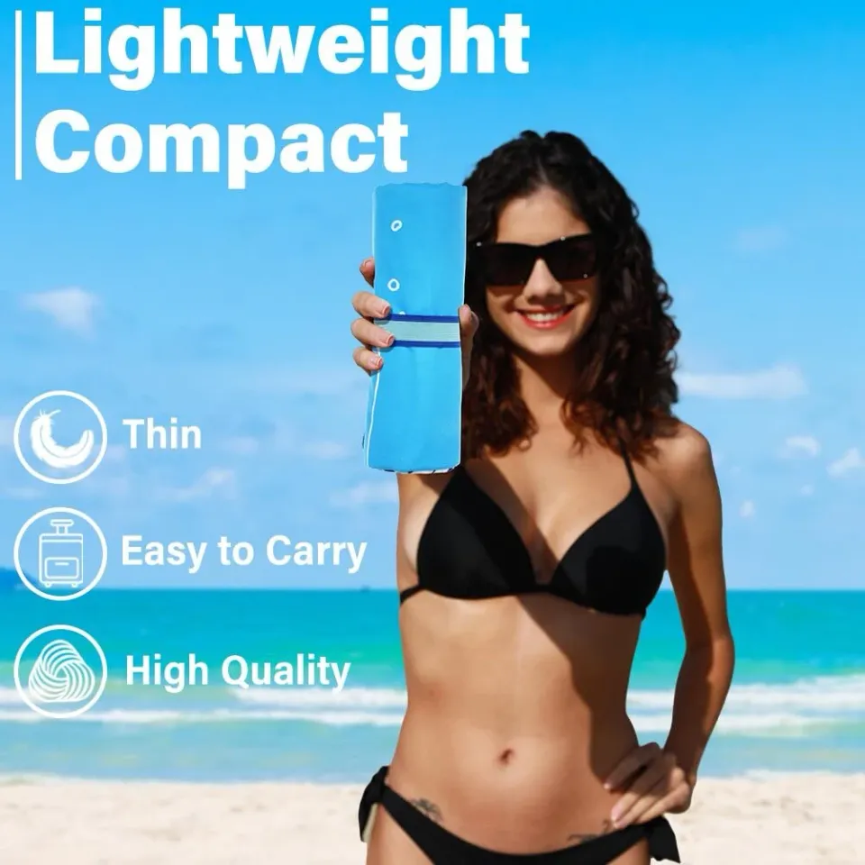 Oversized Lightweight Microfiber Beach Towel Sand Free Quick Dry 78"x35"