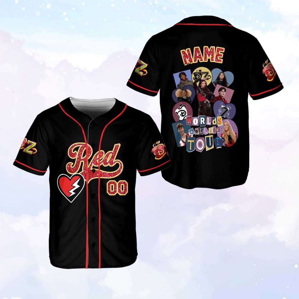 Descendants Zombies Worlds Collide Tour Jersey, Descendants Red Jersey, Victor Zombie 4 Jersey, Like The Zombies Do, Summer Tour 2025 Shirt