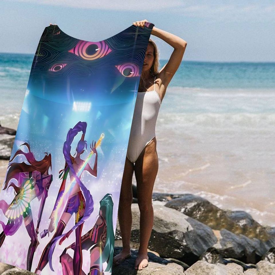 Popular Anime K-Pop D-Demon Hunters Microfiber Beach Towel