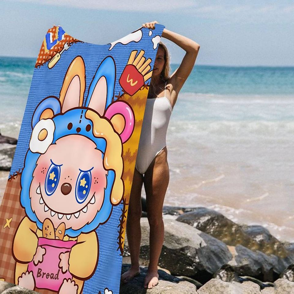 Cute Labubu  Beach Towel