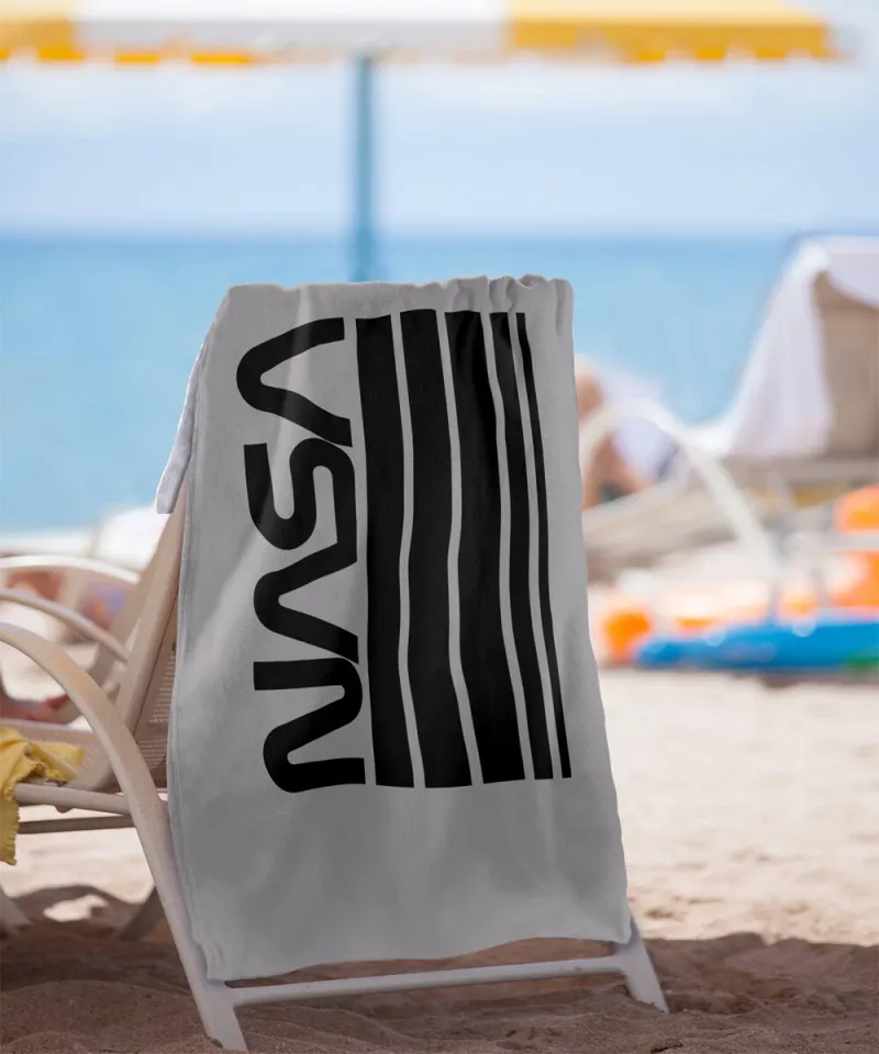 NASA Worm Logo Stripes Officially Licensed Beach Towel 30"x60"