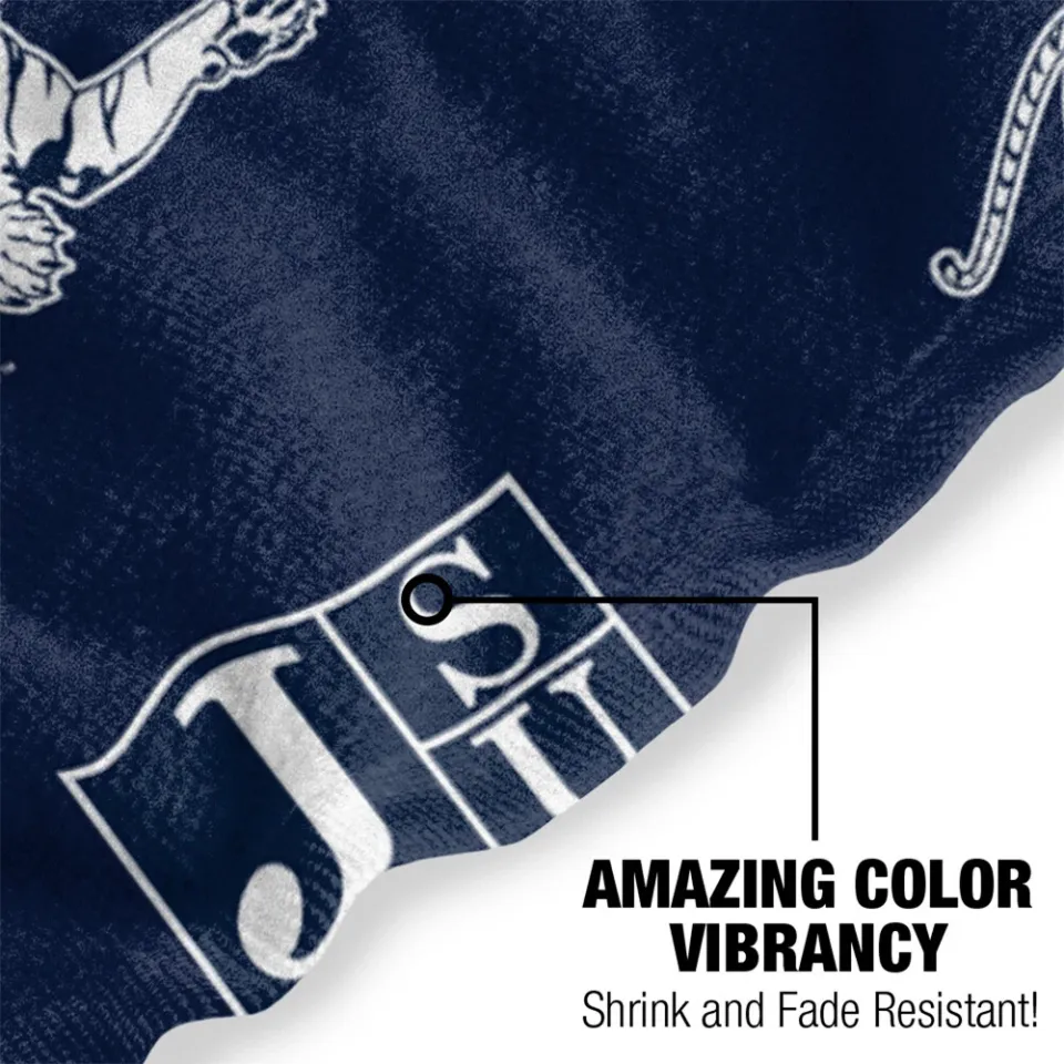 Jackson State University Beach Towel/Bath Towel, 30"x60" Logo Pattern