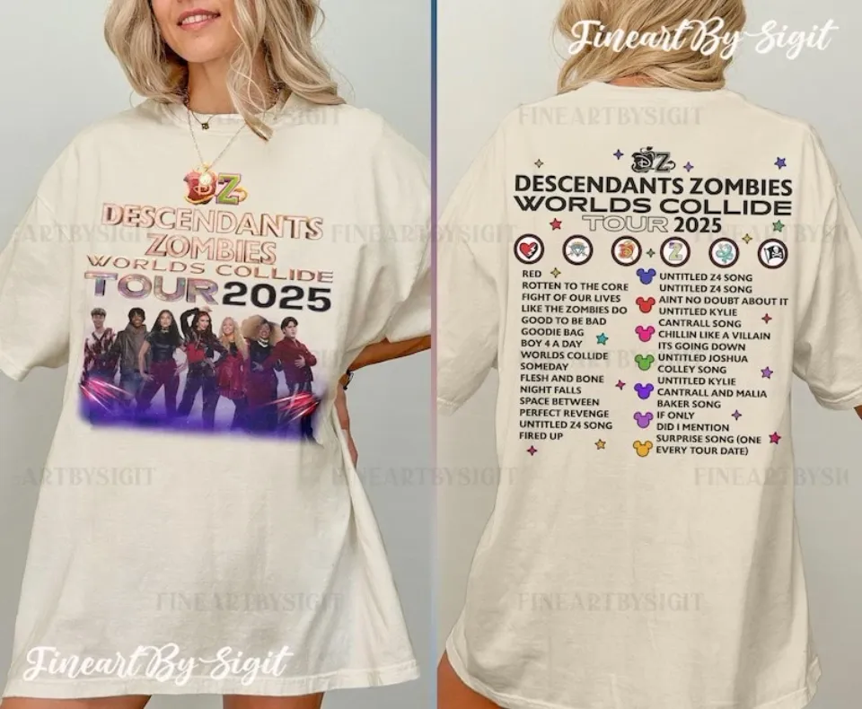 Descendants Zombies Worlds Collide Double Sided T-Shirt