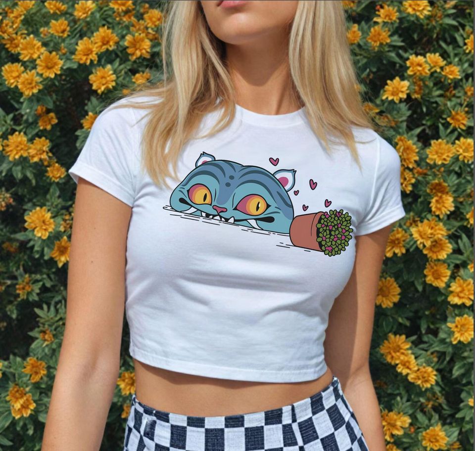 Demon Hunter Tiger Baby Tee, Kpop Tiger Shirt, Derpy Tiger and Bird Tee