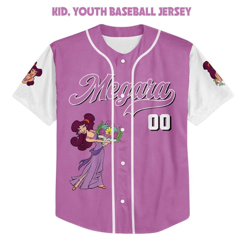 Custom Hercules Meg Jersey Shirt, Hercules Baseball Jersey, Megara Cosplay, Family Shirts