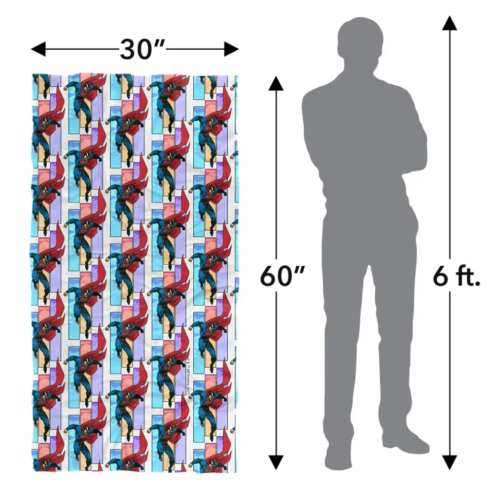 Superman Three Color Sky Officially Licensed Beach Towel 30"x60"