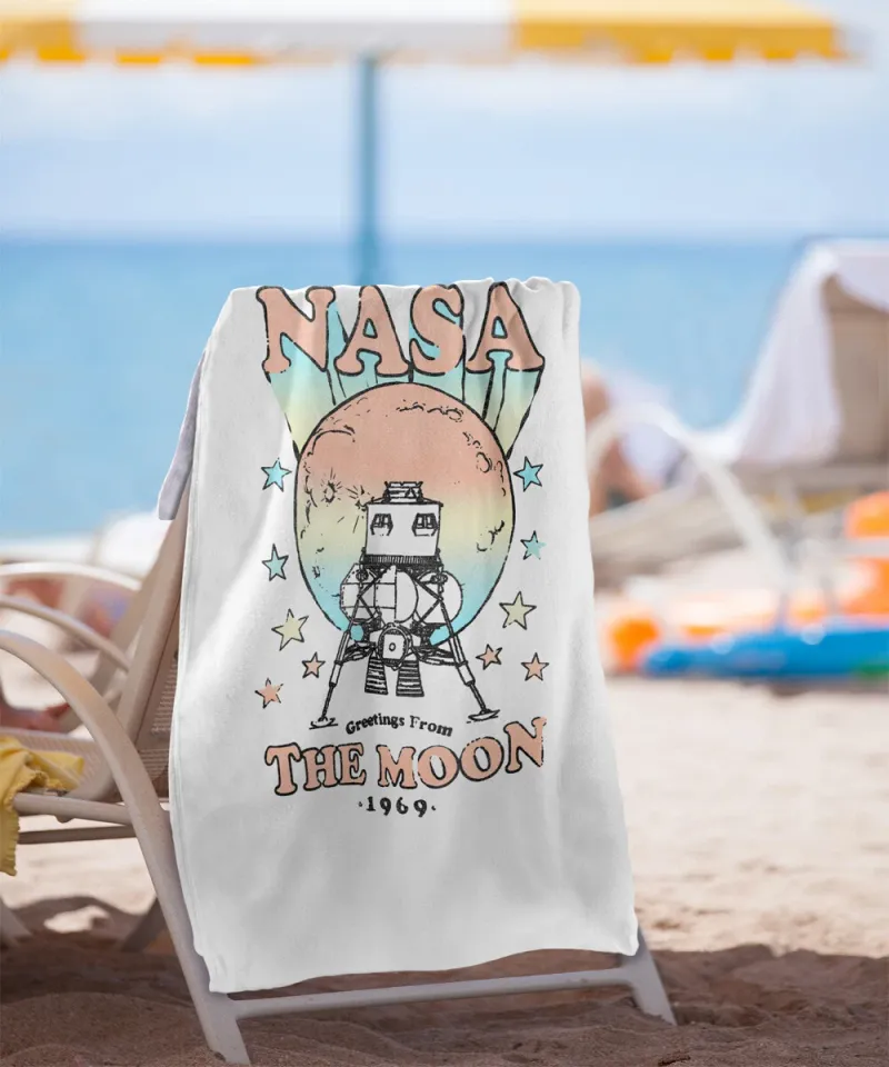 NASA Greetings from The Moon Officially Licensed Beach Towel 30"x60"
