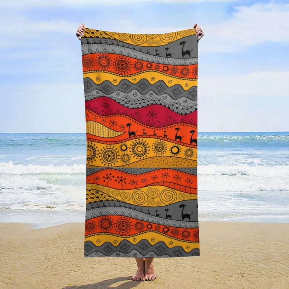 The Wild Microfiber Beach Towel Lightweight Thin Sand Free Quick Dry Absorbent