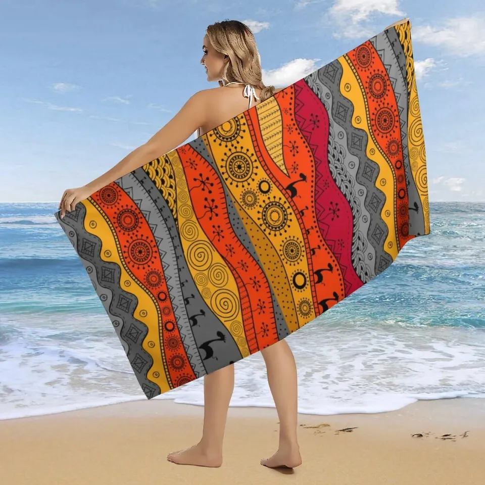 The Wild Microfiber Beach Towel Lightweight Thin Sand Free Quick Dry Absorbent