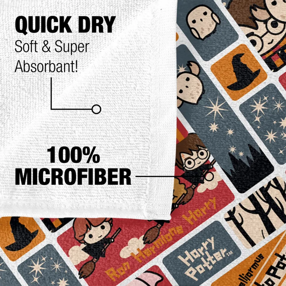 Harry Potter Cute Chibi Pattern Officially Licensed Beach Towel 30"x60"