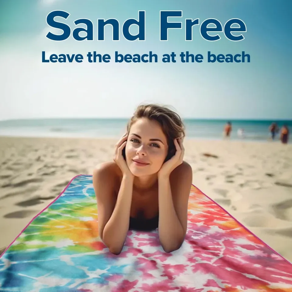Microfiber Beach Towels - Soft & Lightweight - Absorbent Quick Dry Sand Free ...