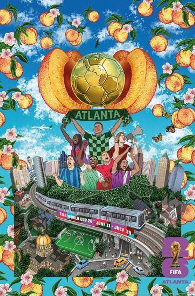 World Cup 2026 Atlanta Poster Wall Art