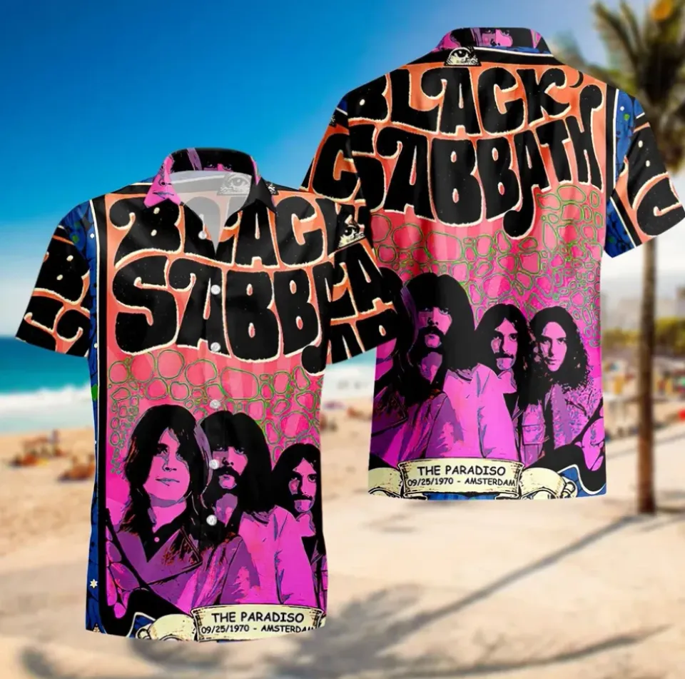 Black Sabbath Hawaiian Shirt 1975 Tour