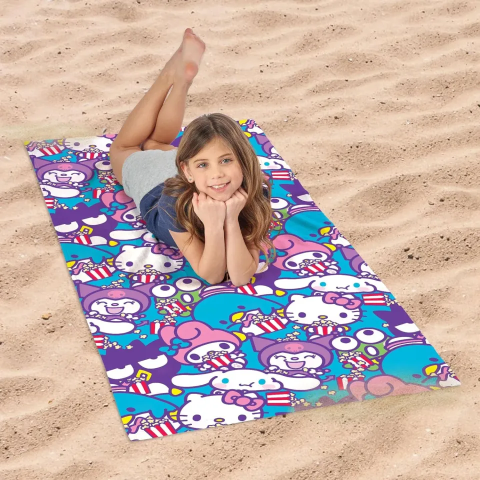 Towel - Hello Kitty and Friends - Popcorn Party Microfiber Beach/Bath 30x60