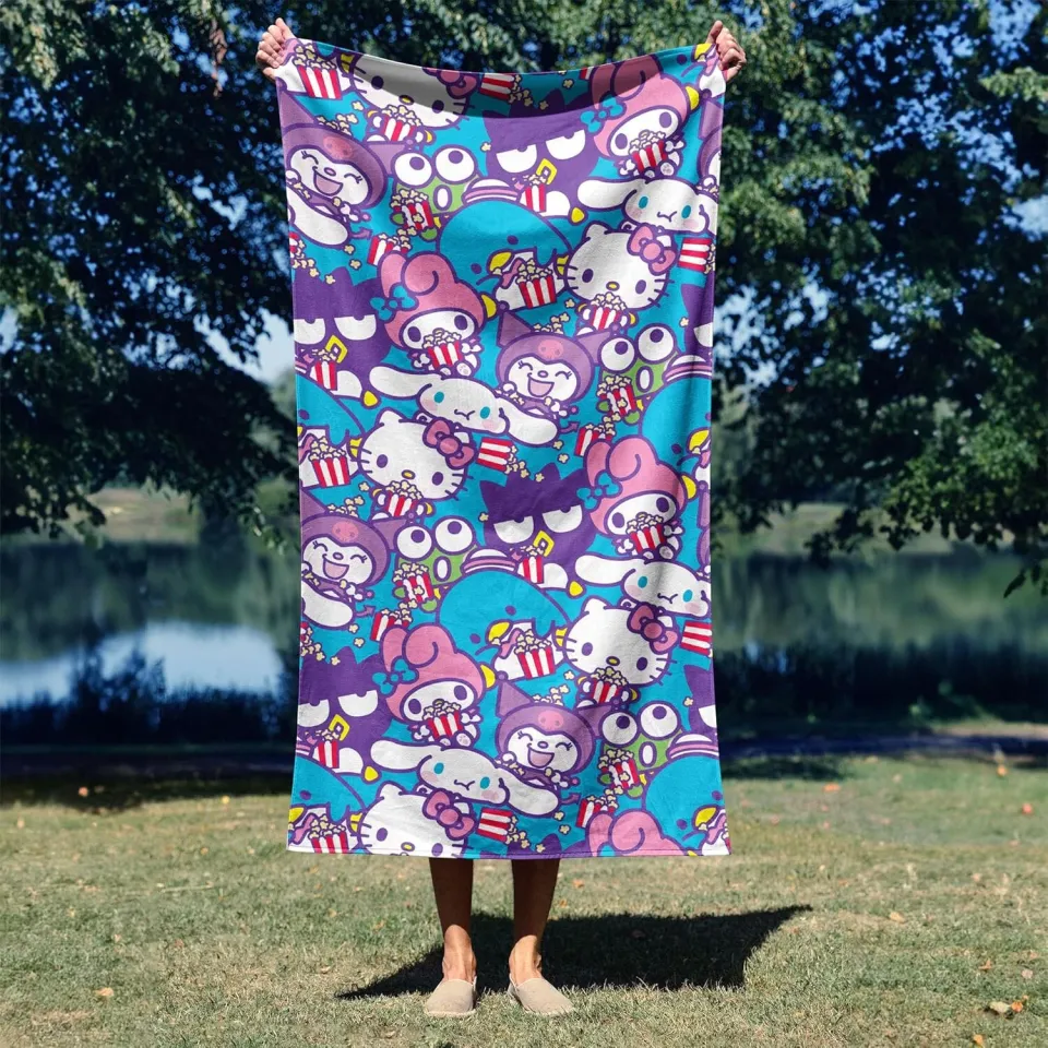 Towel - Hello Kitty and Friends - Popcorn Party Microfiber Beach/Bath 30x60