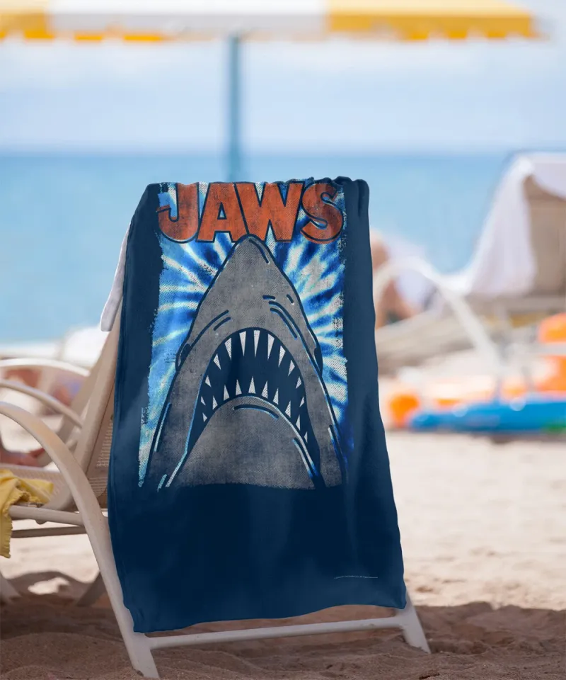 Jaws, 30"x60" Ocean Tie Dye Beach Towel