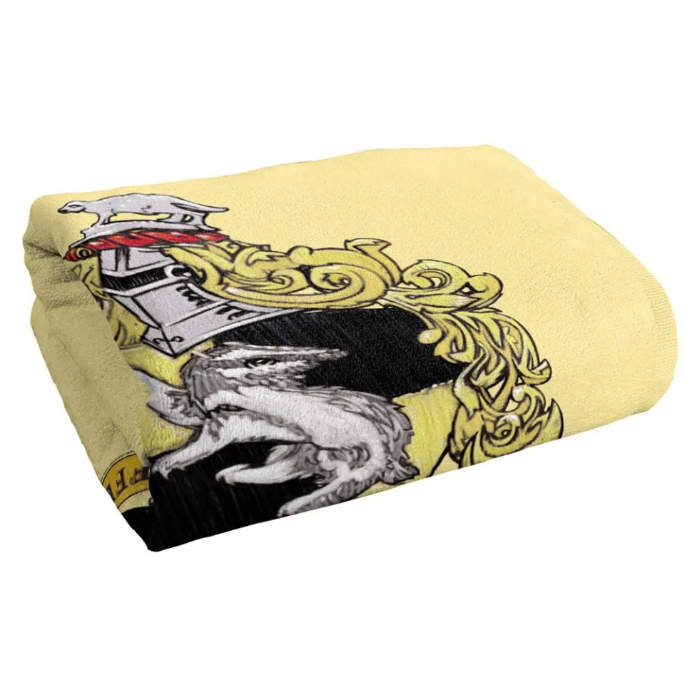 Harry Potter Hufflepuff Rough Crest Officially Licensed Beach Towel 30"x60"