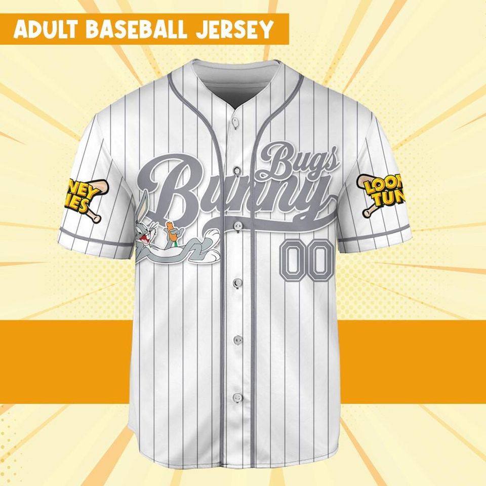 Custom Looney Tune Bugs Bunny Simple Baseball, Cartoon Team Outfit