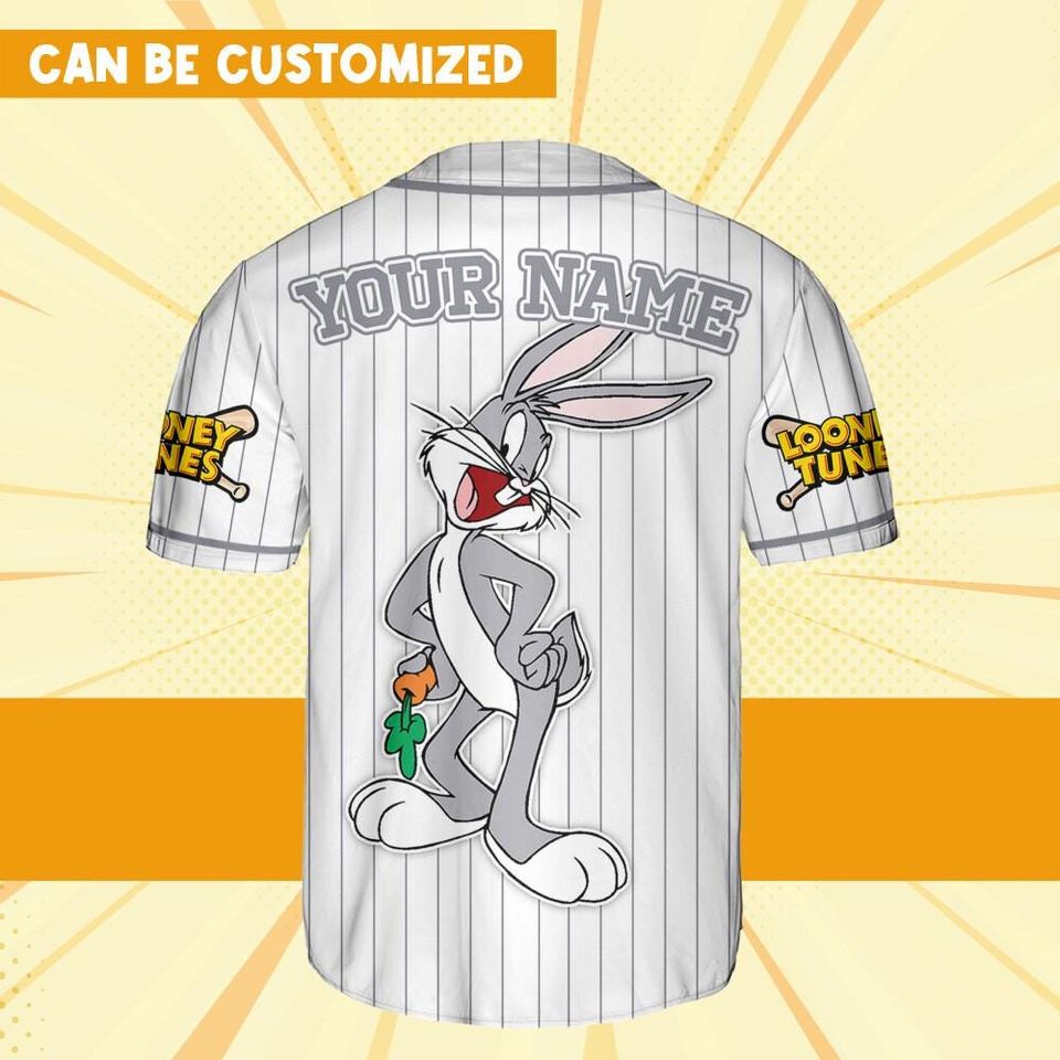 Custom Looney Tune Bugs Bunny Simple Baseball, Cartoon Team Outfit