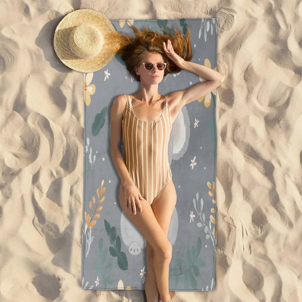 Microfiber Beach Towel Cute Koala Sand Free Lightweight Quick Dry 31"x61"