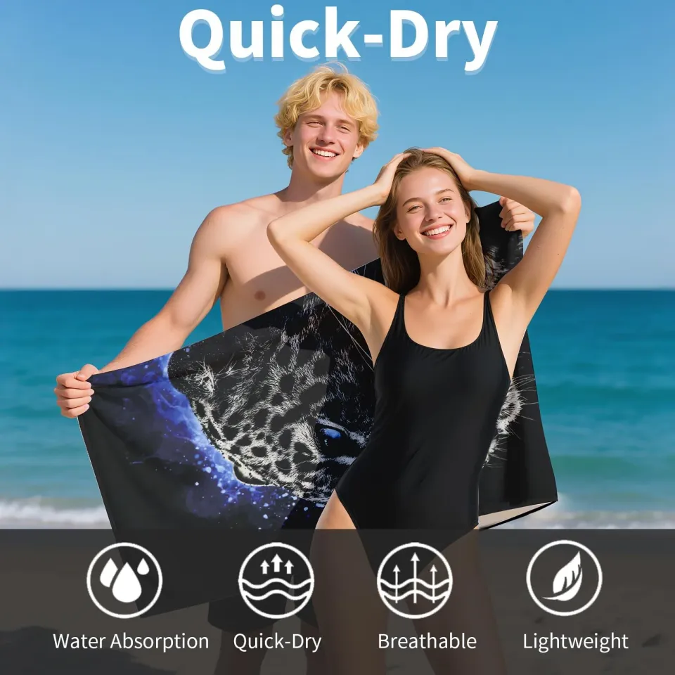 2 Pack Oversized Beach Towels - 70"x32"Sand Free Lightweight Quick Dry Towel ...