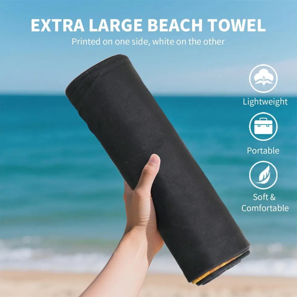 2 Pack Oversized Beach Towels - 70"x32"Sand Free Lightweight Quick Dry Towel ...
