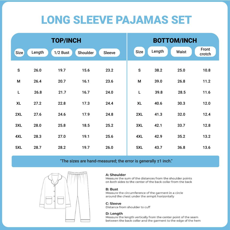 Cozy Fall Pajamas Set with Autumn Pattern