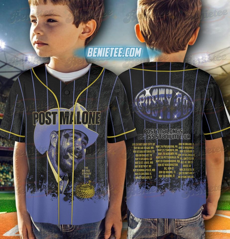 Post Malone Music Rap Vintage Baseball Jersey, Post Malone Tour Rapper Gift, Posty Tee