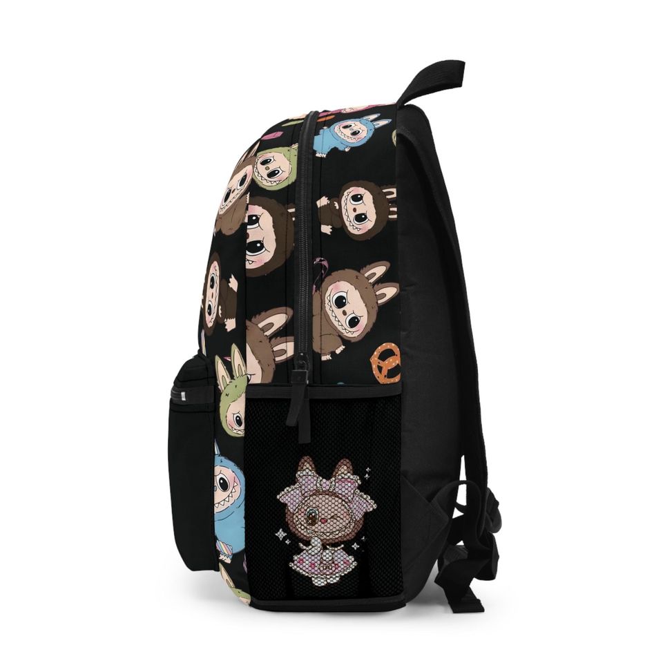 Labubu Canvas School Backpack - Cute Bag for Kids