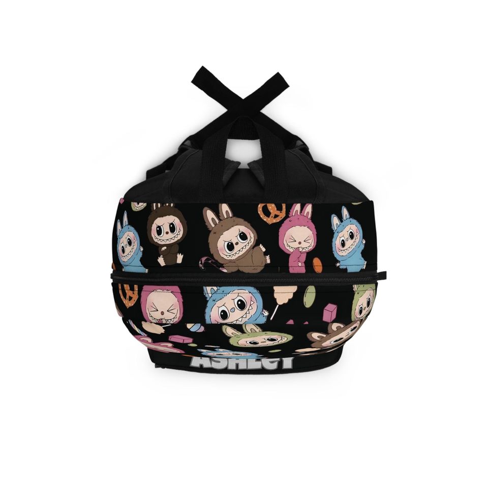 Labubu Canvas School Backpack - Cute Bag for Kids