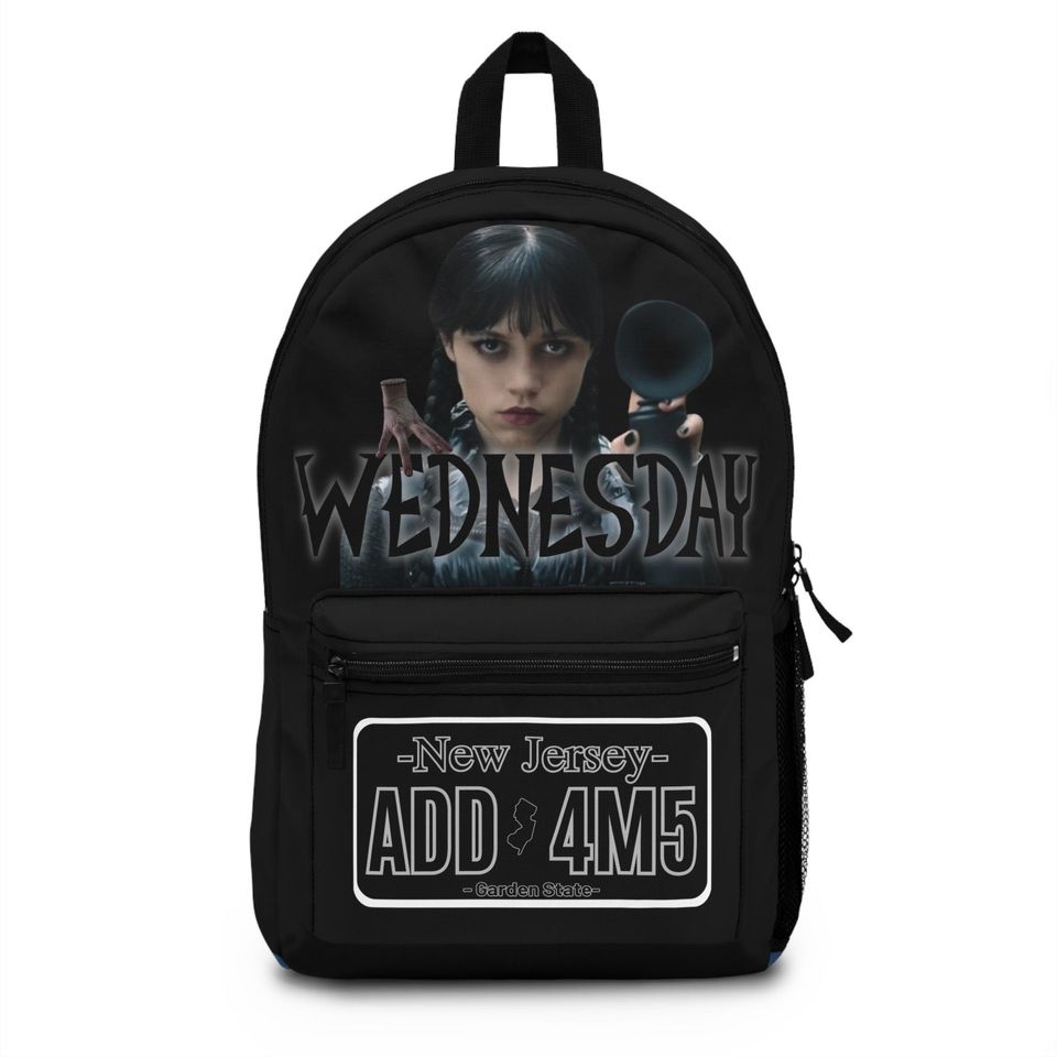 Wednesday Addams Inspired Backpack | Gothic Style School Bag | Backpack