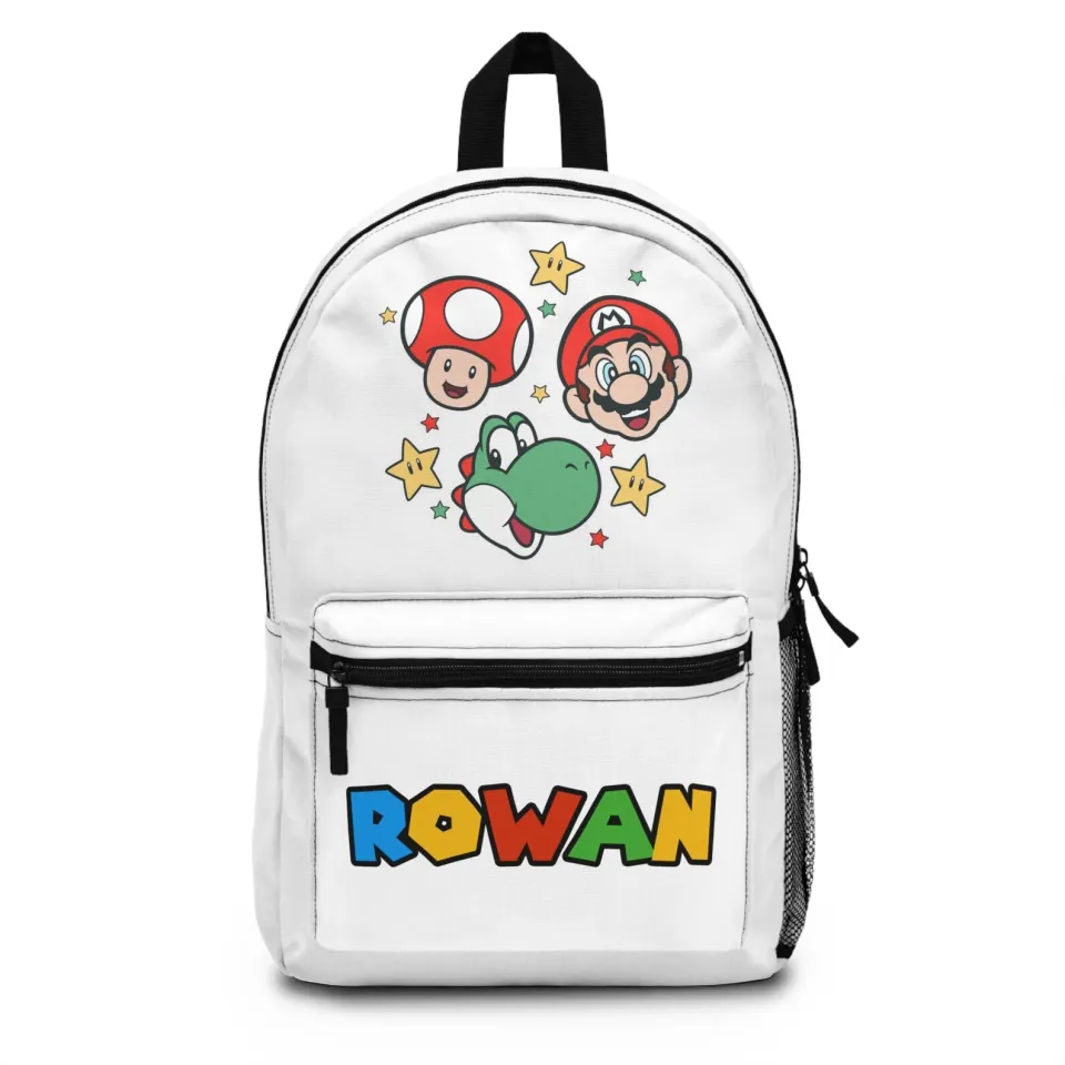 Custom Mario Backpack Personalized School Bag Super Mario Boy School bag