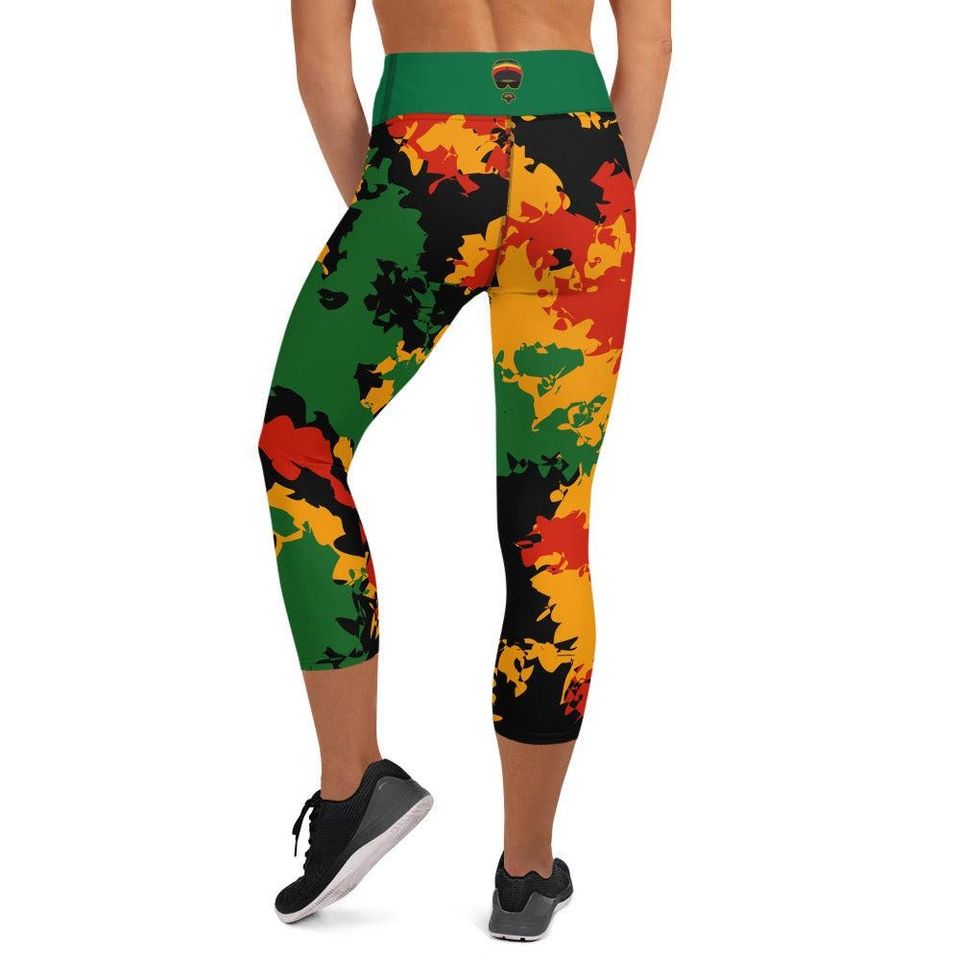 Rastaman Camo Yoga Capri Leggings