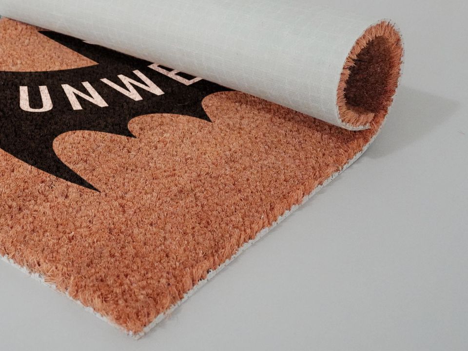 Halloween Bat Unwelcome Door Mat, Ghost House Halloween Bat Coir Mat, Spooky Vibes Happy Halloween Coir Mat, Welcome Mat, Outdoor Fall Mat