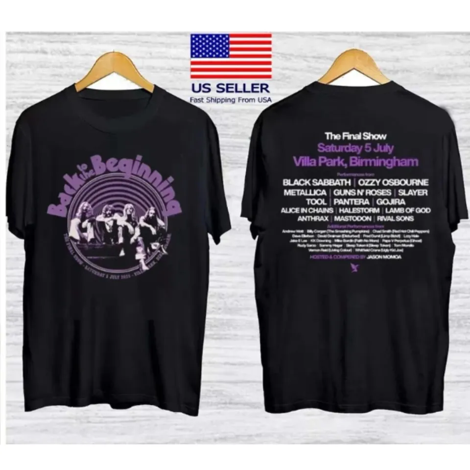 Black Sabbath Ghost Ozzy Osbourne Back to the Beginning Double Sided T-Shirt