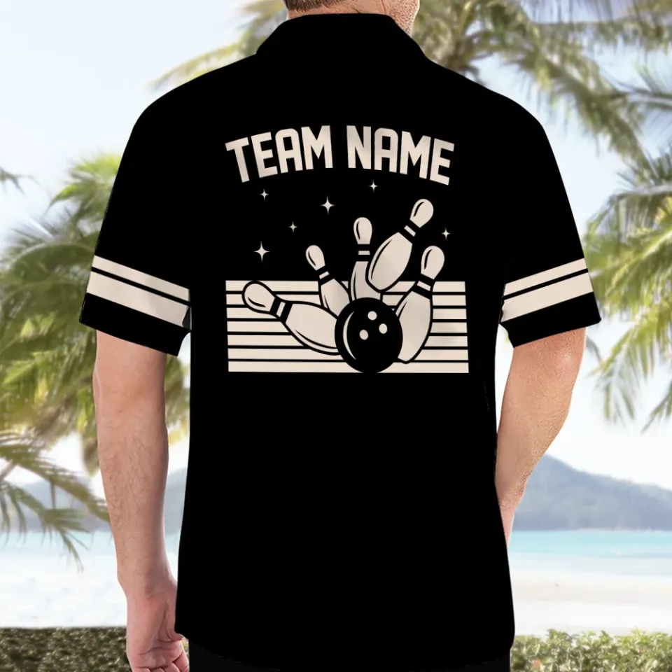 Personalized Bowling Hawaiian Shirt, Bowling Team Matching Hawaii Shirt